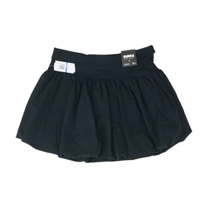 Black Solid Mini Skirt