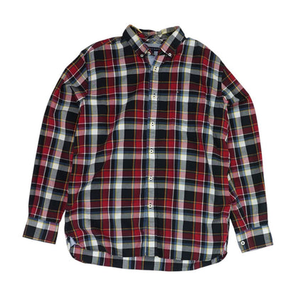Red Plaid Long Sleeve Button Down