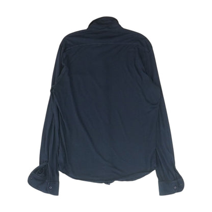 Navy Solid Long Sleeve Button Down