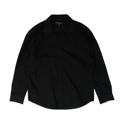 Black Solid Long Sleeve Button Down