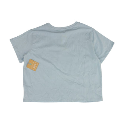 Blue Solid Graphic/logo T-Shirt