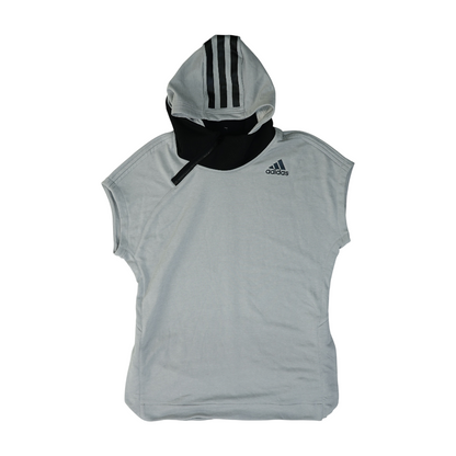 Gray Solid Hoodie Pullover