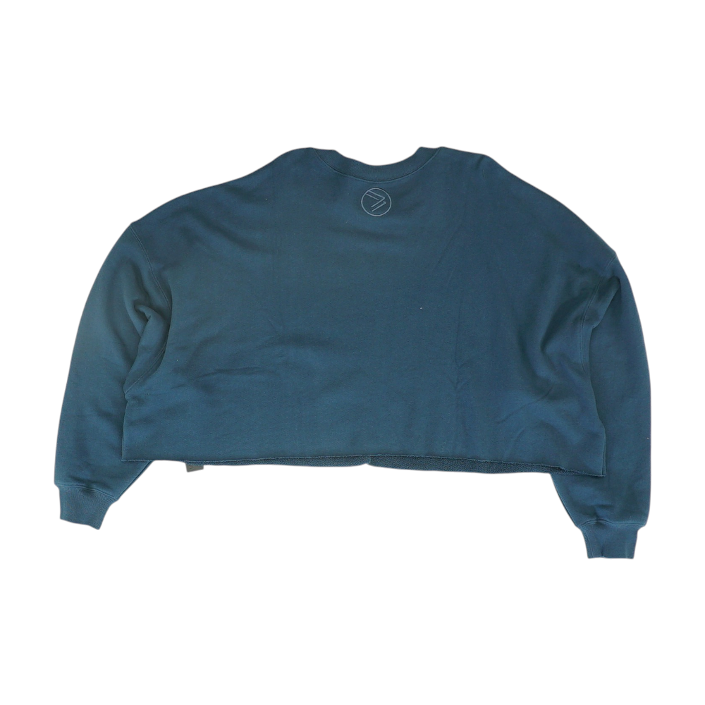 Teal Solid Sweatshirt Pullover