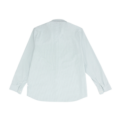Gray Striped Long Sleeve Button Down