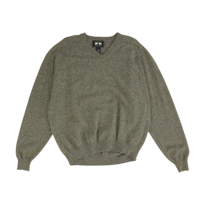 Gray Solid Pullover Sweater
