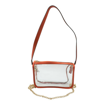 Orange Transparent Stadium Bag