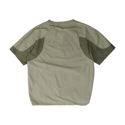 Beige Color Block Active T-Shirt