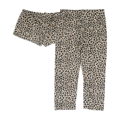 Tan Animal Print Pajama Set