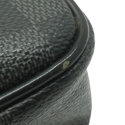 Black Toiletry Pouch in Damier Graphite