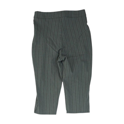 Gray Striped Capri Pants