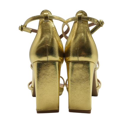 Gold Block Heels