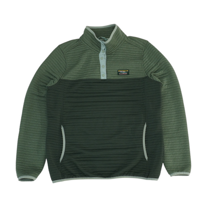 Green Color Block Sweatshirt Pullover