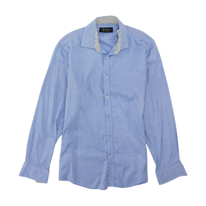 Blue Print Long Sleeve Button Down