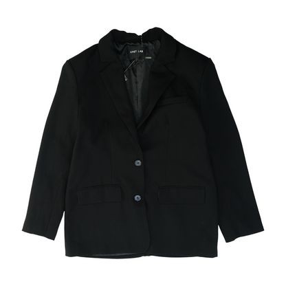 Black Solid Blazer