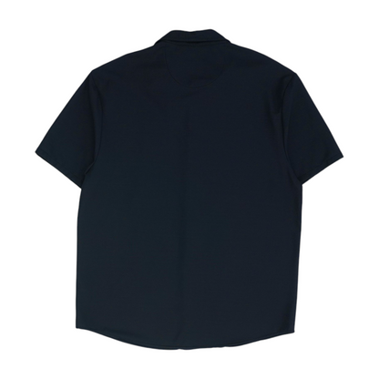 Black Solid Short Sleeve Polo
