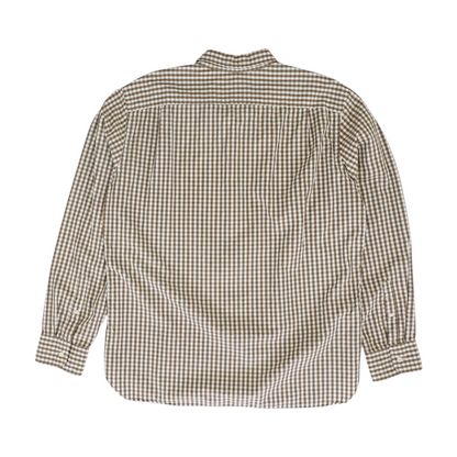 Brown Check Long Sleeve Button Down