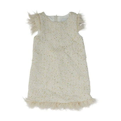 Beige Solid Dress