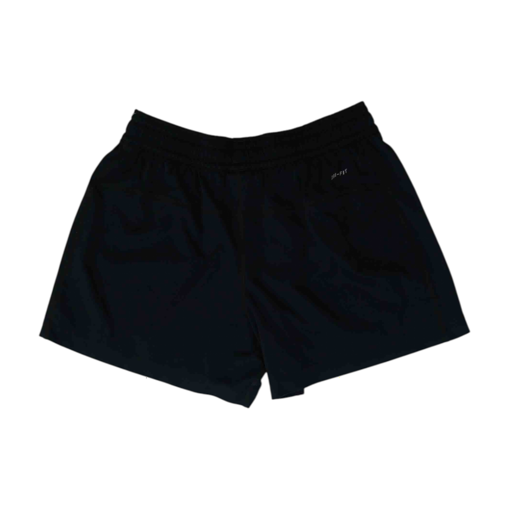 Black Solid Active Shorts