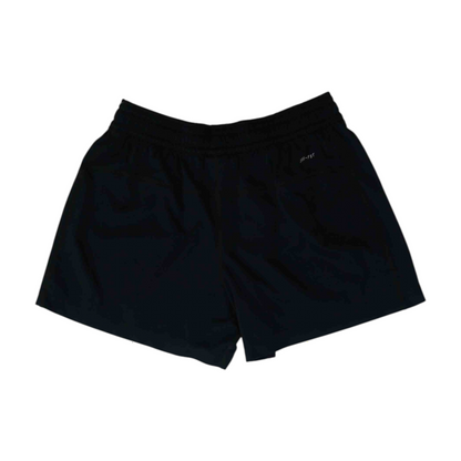 Black Solid Active Shorts