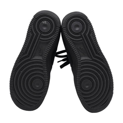 Air Force 1 Black Leather Athletic Shoes