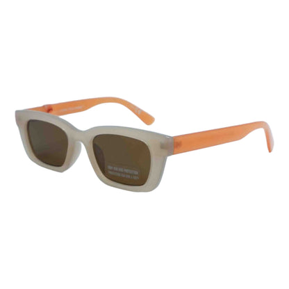 Beige Let the Real You Shine Rectangle Sunglasses