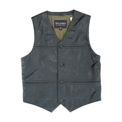 Wilson's Leather Black Solid Vest – Image 1