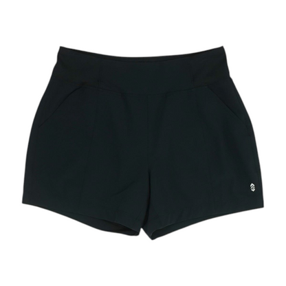 Black Solid Active Shorts