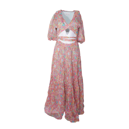 Pink Floral Maxi Dress