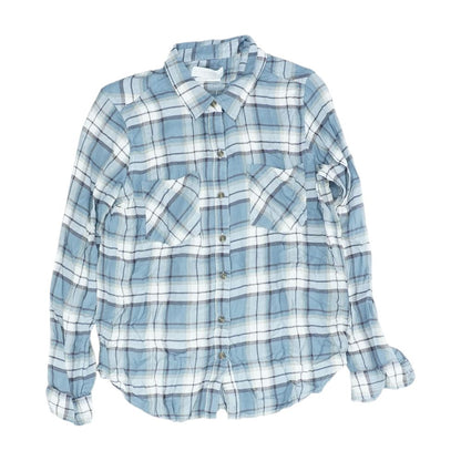 Blue Plaid Flannel Button Down