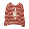 Obey Red Striped Blouse – Image 1