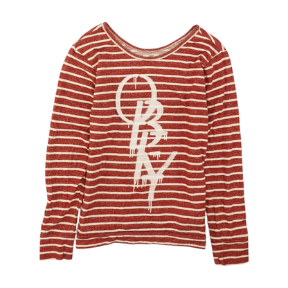 Obey Red Striped Blouse – Image 1