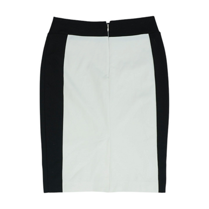 White Color Block Mini Skirt