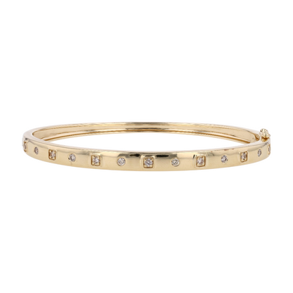 1/3 ctw 14K Yellow Gold Diamond Bangle Bracelet