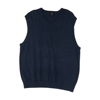 Navy Solid Vest Sweater