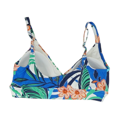 Blue Floral Swim Top