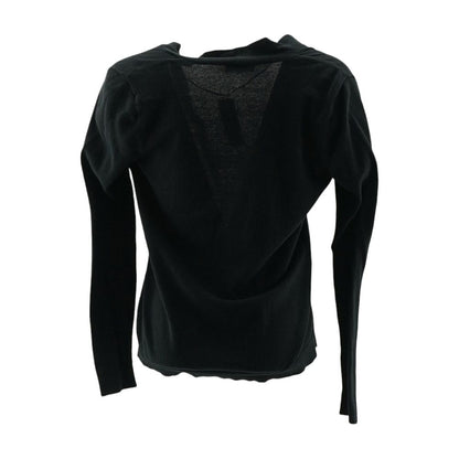 Black Solid Cardigan Sweater