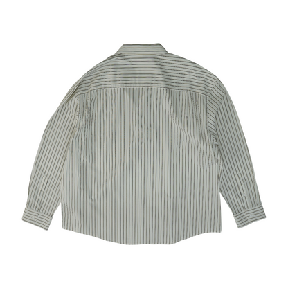 White Striped Long Sleeve Button Down