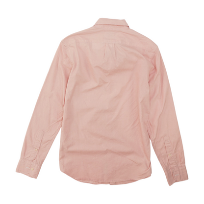 Pink Solid Long Sleeve Button Down