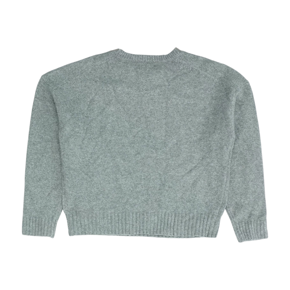Gray Graphic Pullover Sweater