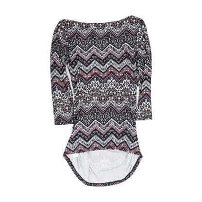 Multi Paisley V Neck T-Shirt