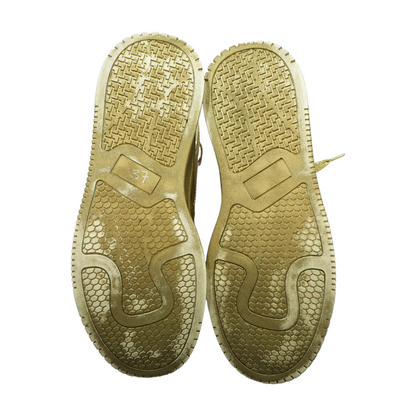 Gold Low-Top Athletic Shoes