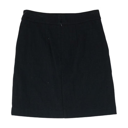 Black Solid Mini Skirt