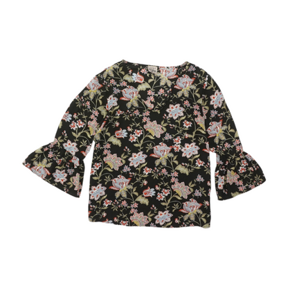 Black Floral Blouse
