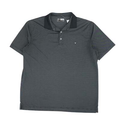 Black Striped Short Sleeve Polo