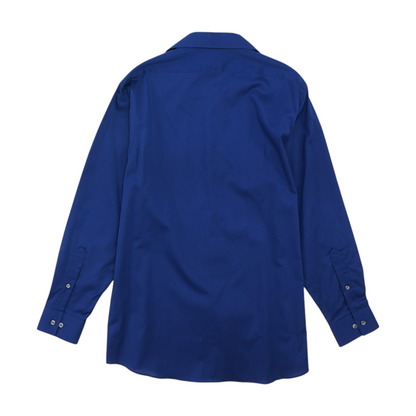 Navy Solid Long Sleeve Button Down