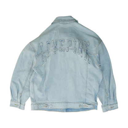 Blue Solid Denim Jacket