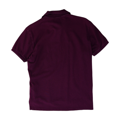Purple Solid Short Sleeve Polo