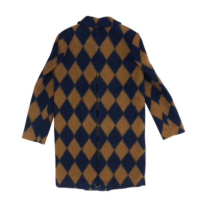 Brown Geometric Coat