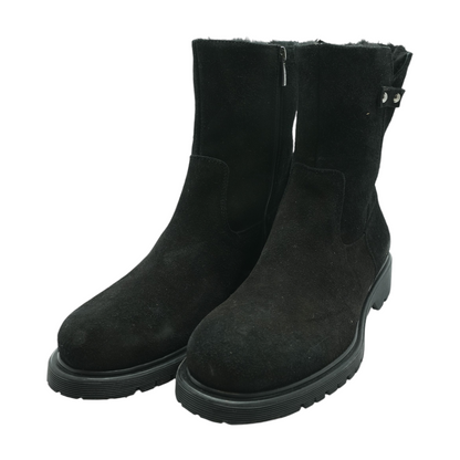 Black Crew Waterproof Suede Ankle Boots