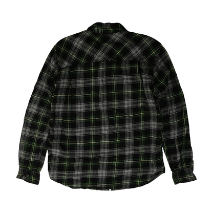 Green Plaid Flannel Button Down